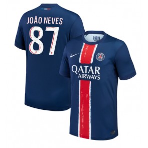 Paris Saint-Germain Joao Neves #87 Hjemmebanetrøje 2024-25 Kort ærmer